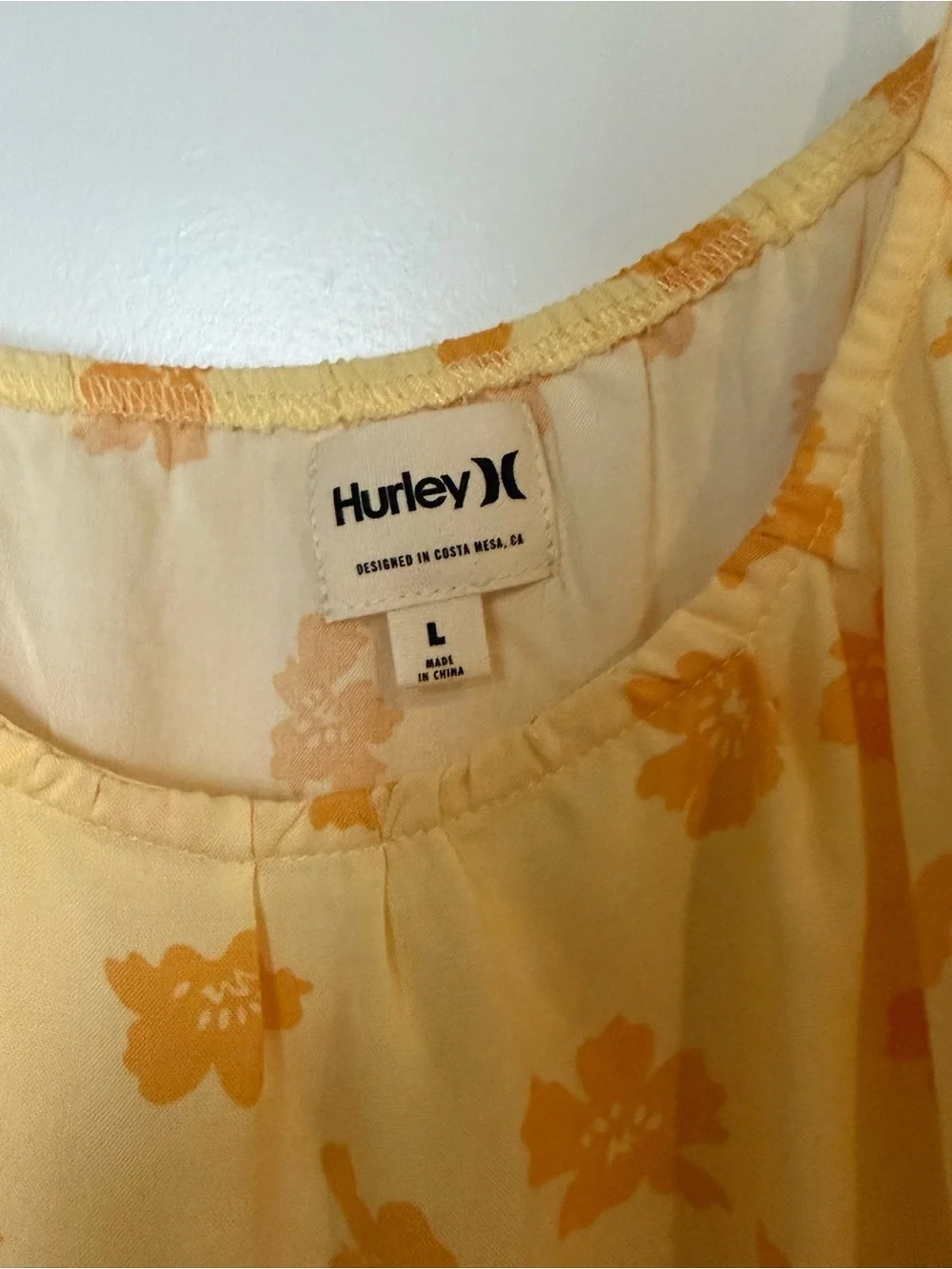 Hurley Yellow Floral Spaghetti-Strap Maxi Dress - Picture 3 of 5